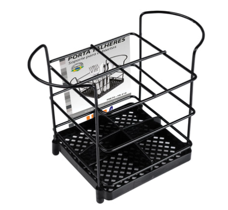 Soporte escurridor para cubiertos Negro